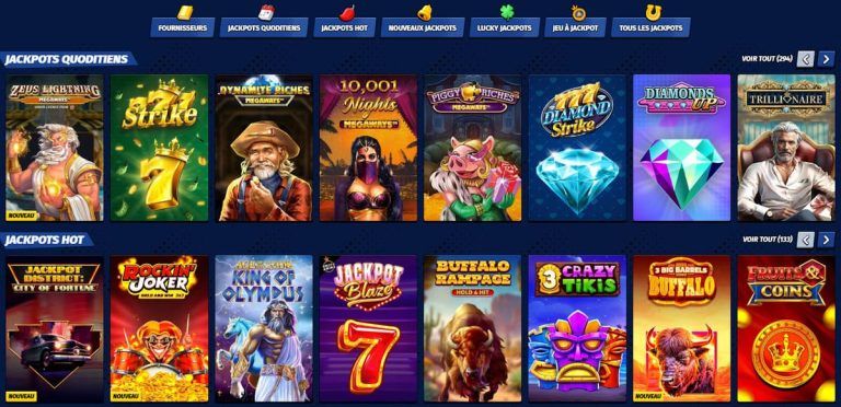 Jackpots Bigclash — sélection de machines à jackpots progressifs